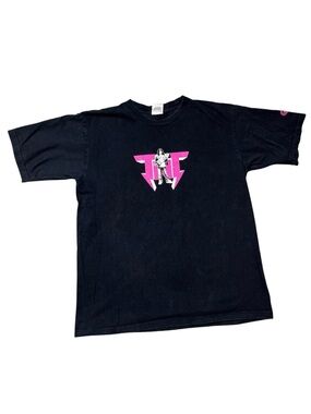 Vintage Rare Tony Trujillo TNT Skateboarder Black Pink Vans Cygnus Shirt